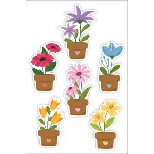 Window Decorations LearnHow 'Kwiatki' double-sided set, 6 pieces