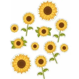 Window decorations double-sided LearnHow Słoneczniki 01, set of 11 pieces