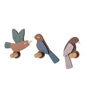 Wall Hooks Set Bloomingville MINI Lew — Set of 3 decorative bird-shaped hooks (82054427)
