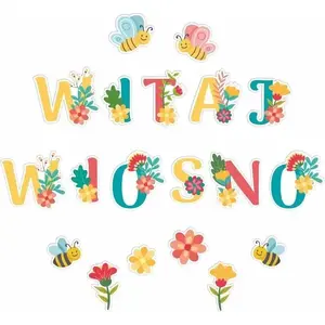 Window decorations LearnHow 'Witaj wiosno' set — 19 pieces, seasonal spring window decals and cutouts