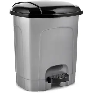 Atkritumu tvertne ar pedāli Kela ORI_731371, plastmasa, pelēka, 5,5 l