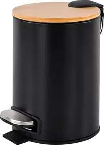 Bathroom Waste Bin TEESA TSA0407 3 L, Black
