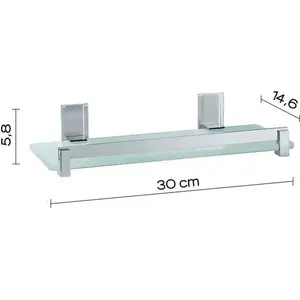 Полка для душа Sourcing CLOUD SHOWER CADDY RECTANGULAR BRUSHED – прямоугольная настенная корзина с металлической отделкой