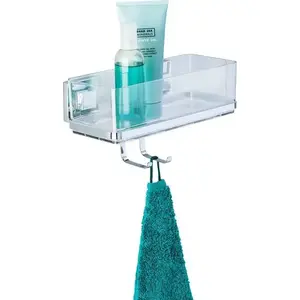 Душевая корзина Wenko Vacuum-Loc Quadro 25,5 x 15 см нержавеющая сталь хром