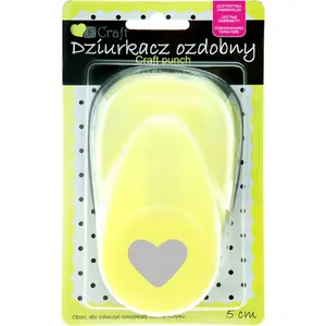 Дырокол DP Craft Dziurkacz ozdobny 5cm serce 2 — декоративный дырокол в форме сердца, диаметр 5 см