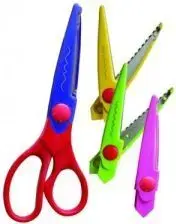 School decorative scissors Titanum 3-blade model TITA0066 (multi-blade decorative cutting)