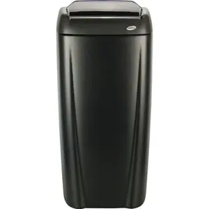 Waste bin HAGLEITNER 45 L black plastic, 1-compartment, vacuum-prepared for wall mounting