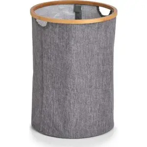Laundry Basket ZELLER model 14238, grey, plastic laundry hamper