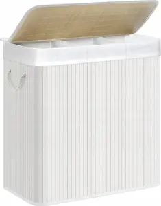 Laundry Basket LEOBERT LCB091W01 — fabric hamper with handles, model_2341_1