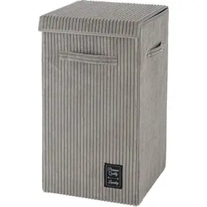 Корзина для белья Wenko Cora 33×58 см 63 л, полиэстер, серый