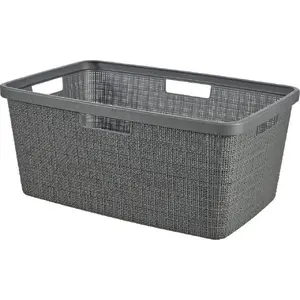 Laundry Basket Keter Jute R73513 — dark gray, portable laundry hamper