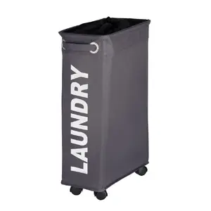 Laundry basket WENKO Corno 43 L rectangular, polyester and polypropylene, 185×400×600 mm