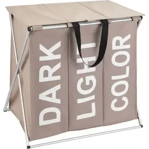 Laundry Basket Wenko Trio Top 57×38 cm, beige, polyester