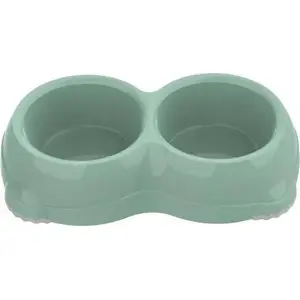 Divkārša plastmasas barotava Yarro International Y2578-2144 — 2x0,64 l, zaļa