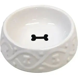 Keramiska suņu bļoda Yarro International Classic balta 16x5 cm