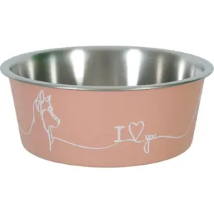 Bowl ZOLUX non-slip dog and cat LOVE salmon 750 ml - ZOLUX