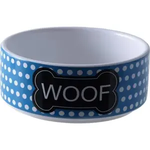Dog Ceramic Bowl Yarro International Woof Blue 13×4.5 cm