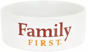 Suņu bļoda Family FIRST keramiska 15 cm, balta ar aplikāciju