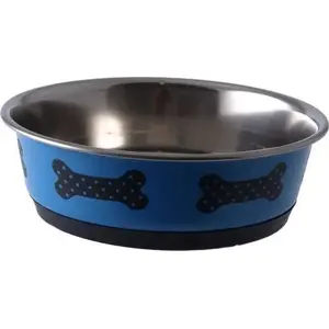 Feeding Bowl Yarro International 14 cm, metal with rubber base, approx. 400 ml