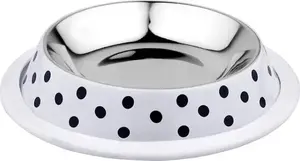 Металлическая миска для собаки Duvo+ Metalowa Miska Dla Psa Kropki XL 2.1 л 32,3 см