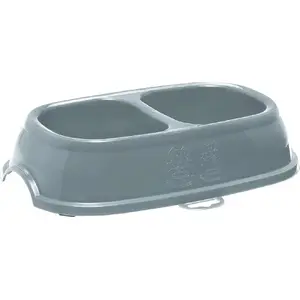 Двойная противоскользящая миска ZOLUX BREAK 11 0,4 л × 2 синяя для собак и кошек