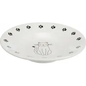 Керамическая миска Trixie для короткомордых пород, белая, Ø 15 см