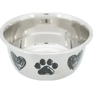 Suņu bļoda Trixie TRIXIE Stainless Steel Bowl — nerūsējošais tērauds, Ø 15 cm, sudraba