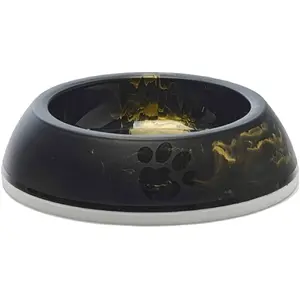 Savic Delice Cat Marble миска для животных — вставка из нержавеющей стали, черно‑золотая, 0,2 л