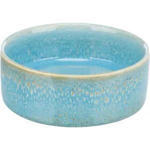 Керамическая миска для собак Trixie TRIXIE Ceramic bowl, керамика, синяя, диаметр 13 см