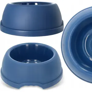 Пластиковая миска для собак Barry King BK-14260 XXL 3 л тёмно‑синяя, Ø 32,5 см