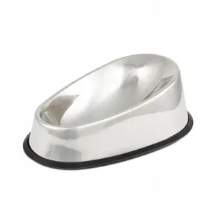 Dog Bowl barry king tilted stainless steel 350 ml non-slip
