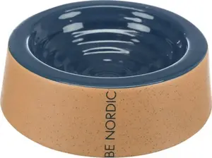 Миска для собаки Trixie BE NORDIC керамическая 0,8 л / 25 см, тёмно‑синяя/беж