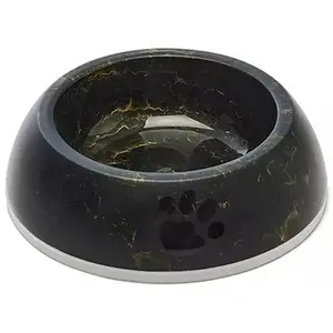 Миска для собак Savic Delice 2 Marble, пластик 0,6 л, чёрно/золота