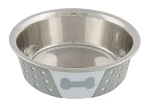 Миска для животных Trixie TRIXIE 25256 — нержавеющая сталь с силиконовым ободом, Ø 17 см