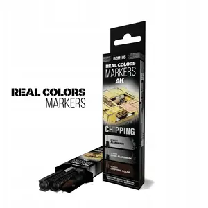 Marķeru komplekts Gimmik AK Interactive RCM105 — Chipping (3) priekš mēroga modelēšanas