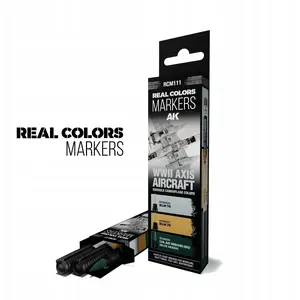 Marķieru komplekts Gimmik AK Interactive RCM111 — WWII Axis Aircraft Squiggle kamuflāžas krāsas (3)
