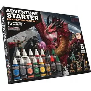 Krāsu komplekts lomu spēļu figūrām No name GameMaster: Adventure Starter — pamata krāsas un otiņas