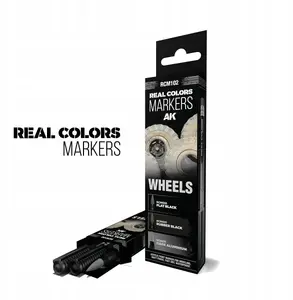 Marķeru komplekts Gimmik AK Interactive RCM102 – Real Colors Markers, Wheels (3 marķieri)