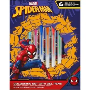 Kids Euroswan pen set with notebook Spiderman SP50060 — 6 gel pens and small notebook