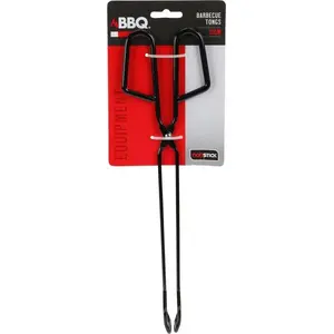 Grill tongs BBQ, length 31.5 cm, black