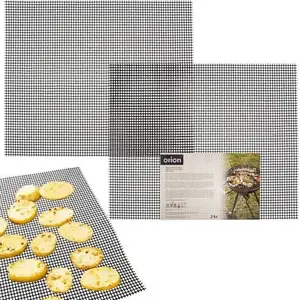 ORION non-stick PTFE grilling and baking mesh mat for grill and oven 40×33 cm, set of 2