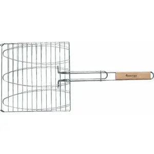 Fish grilling rack triple 28 x 28 cm Master Grill MG282 – stainless steel grid for grilling whole fish