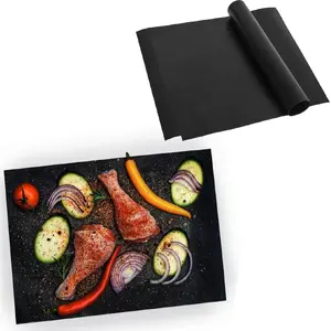 Grill Mats Tadar 40 x 33 cm, non-stick BBQ liners, set of 3