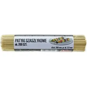 Bamboo Skewers GoDan 20 cm — pack of 200 for grilling and food preparation