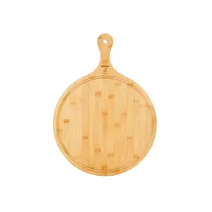 Pizza board Jata Cozze with handle Ø350×20 mm, wooden serving and cutting paddle