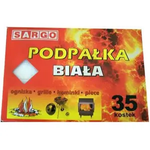 Firelighter cubes No name Rozpałka biała 35 cubes — solid fire starter for grills, fireplaces, stoves