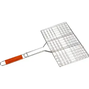 Grilling Basket for Fish BBQ E-6256 by BBQ — perforated wire mesh carrier for whole fish and fillets