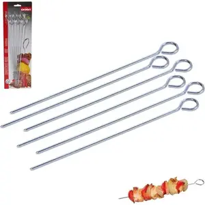 Skewers for kebabs ORION set of 6 — metal grill skewers, model 142584