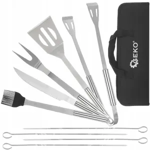 Cutlery set for grilling GEKO 10-piece — stainless steel grilling utensils set