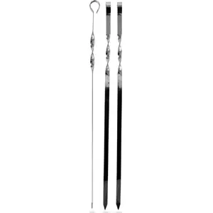 BBQ grill skewers set, 3 pieces, 45 cm stainless steel kebab skewers